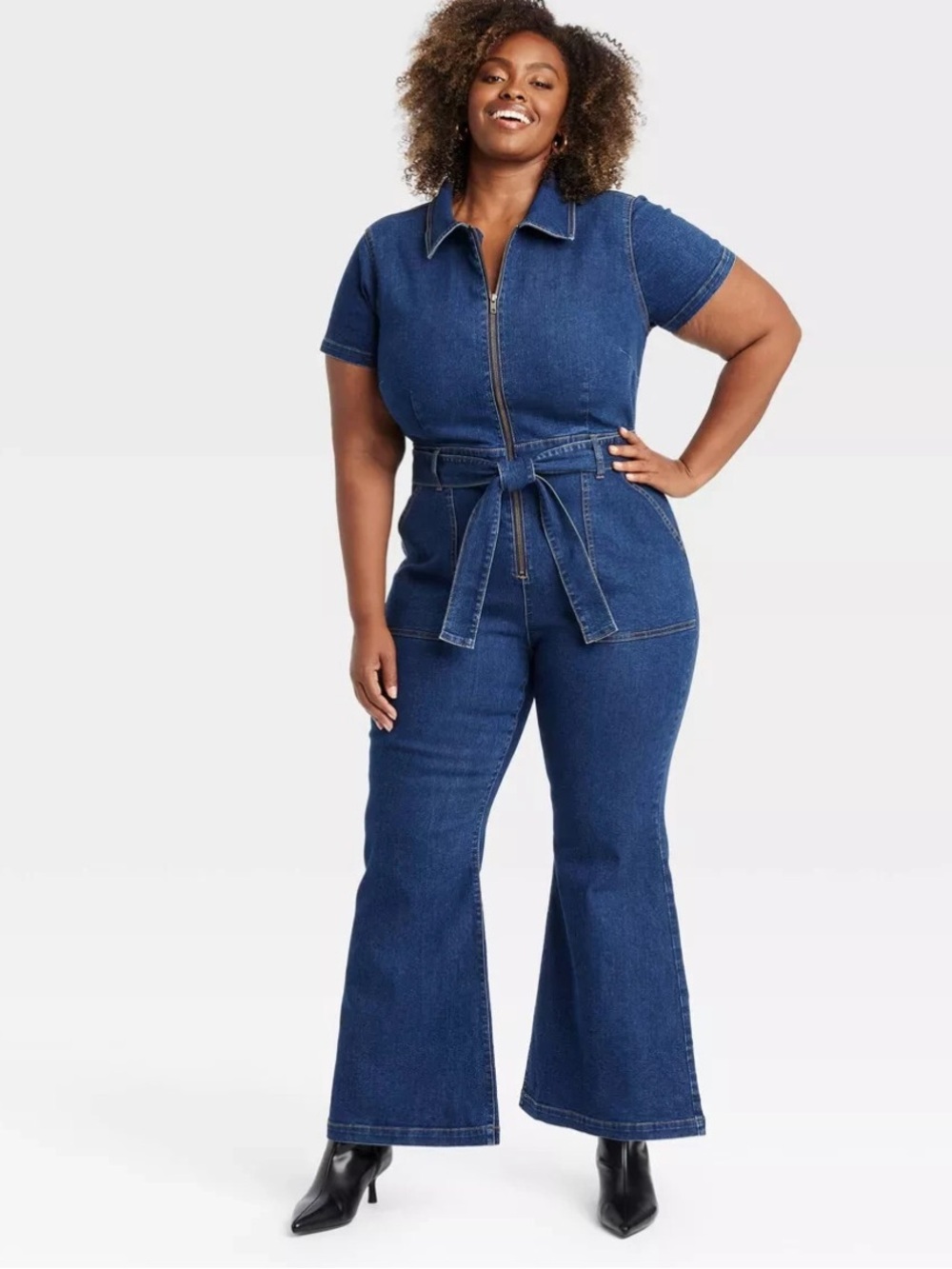 Target Ava & Vic Classic Dark Blue Women’s Denim Jumpsuit Size 17